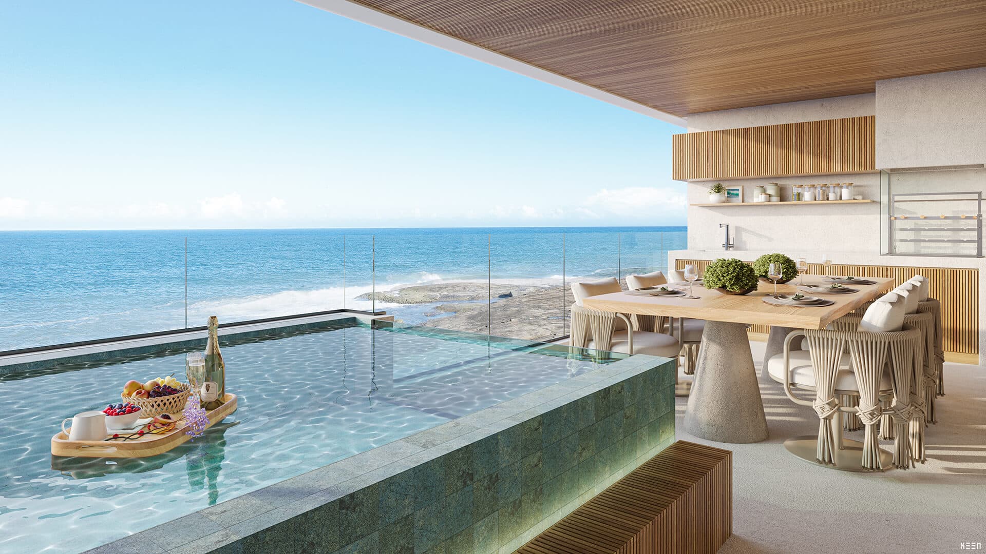 Manami Ocean Living — Varanda com vista para o mar